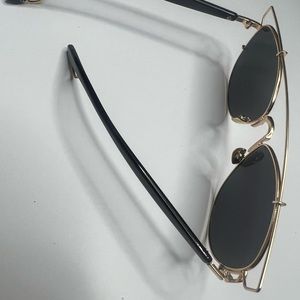 Gold & black glasses with gold steel accent
